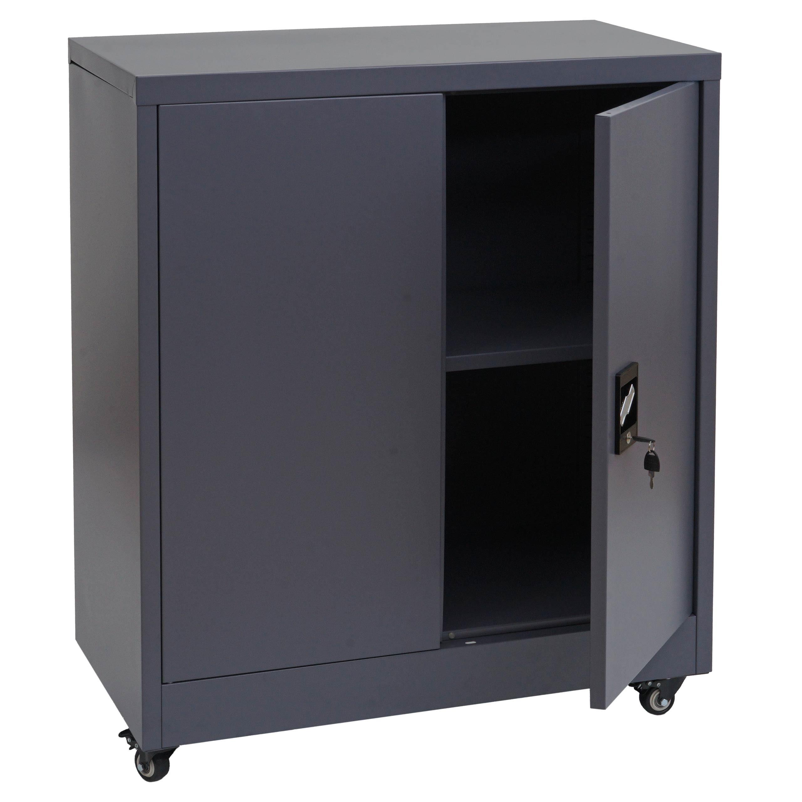 AKTENSCHRANK Dunkelgrau - Dunkelgrau, Metall (80/98/40cm) - MCW
