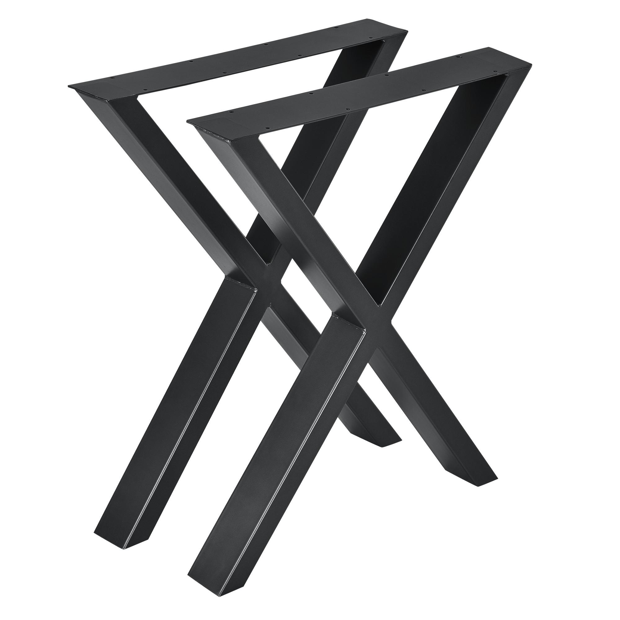 TISCHGESTELL-SET 2 TLG. Greith - Schwarz, Metall (59/72/8cm) - [en.casa]