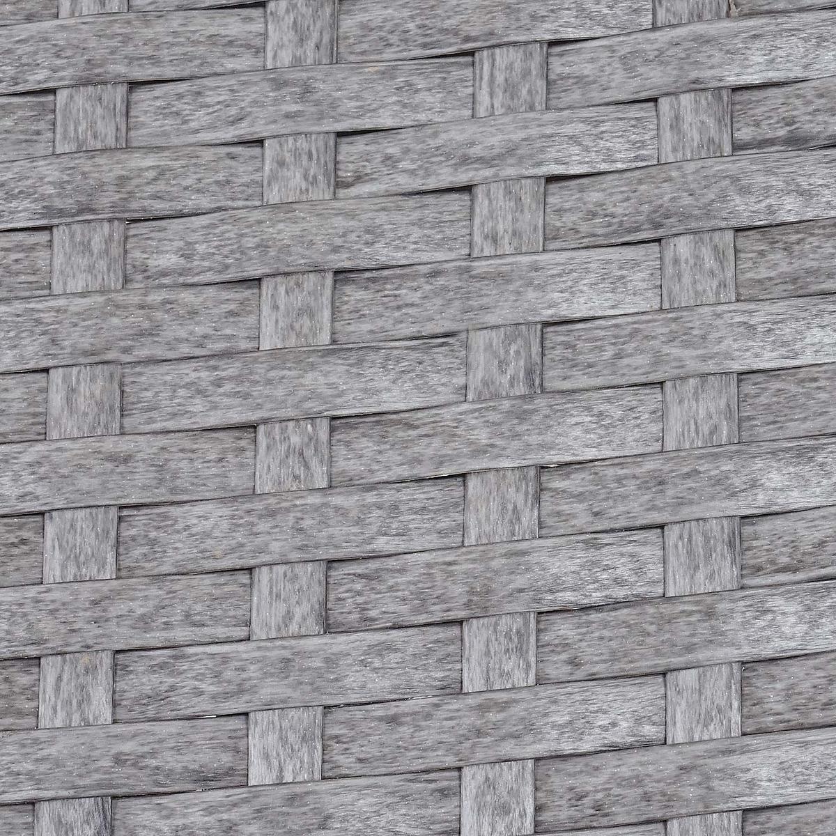 POLY-RATTAN GARTENBANK Hellgrau, Cremeweiß - Hellgrau/Weiß, Kunststoff (106/83/60cm) - MCW