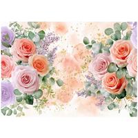 FOTOTAPETE Blumen Rosen Rosa 416x254 cm - Multicolor, Papier (416/254cm) - Wallarena