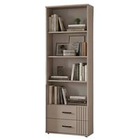 BÜCHERREGAL Kaschmir 59 x 175 cm, Standregal in modernem Design - Kaschmir/Schwarz, Holzwerkstoff/Kunststoff (59/175/30cm) - Inn.Furn