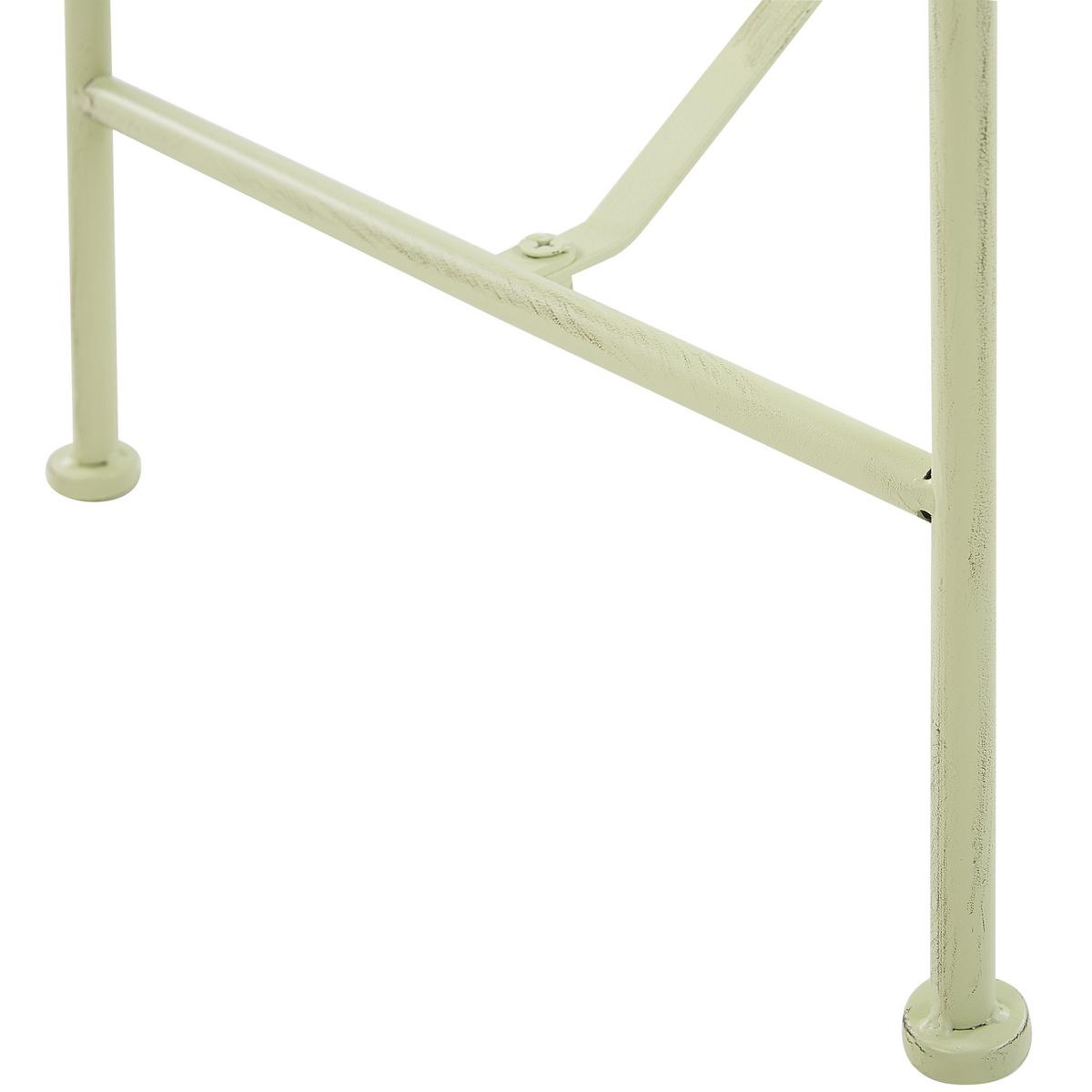 GARTENBANK Metall hellgrün 130 cm Milazzo - Grün, Metall (130/94/45cm) - Beliani