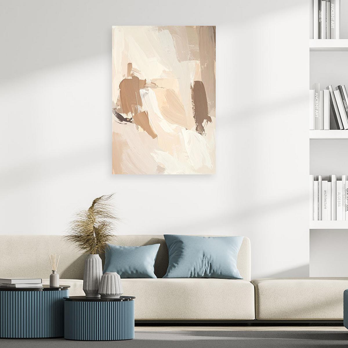 LEINWANDBILD Abstraktion 40x60cm - Beige, Textil (40/60cm) - Feeby
