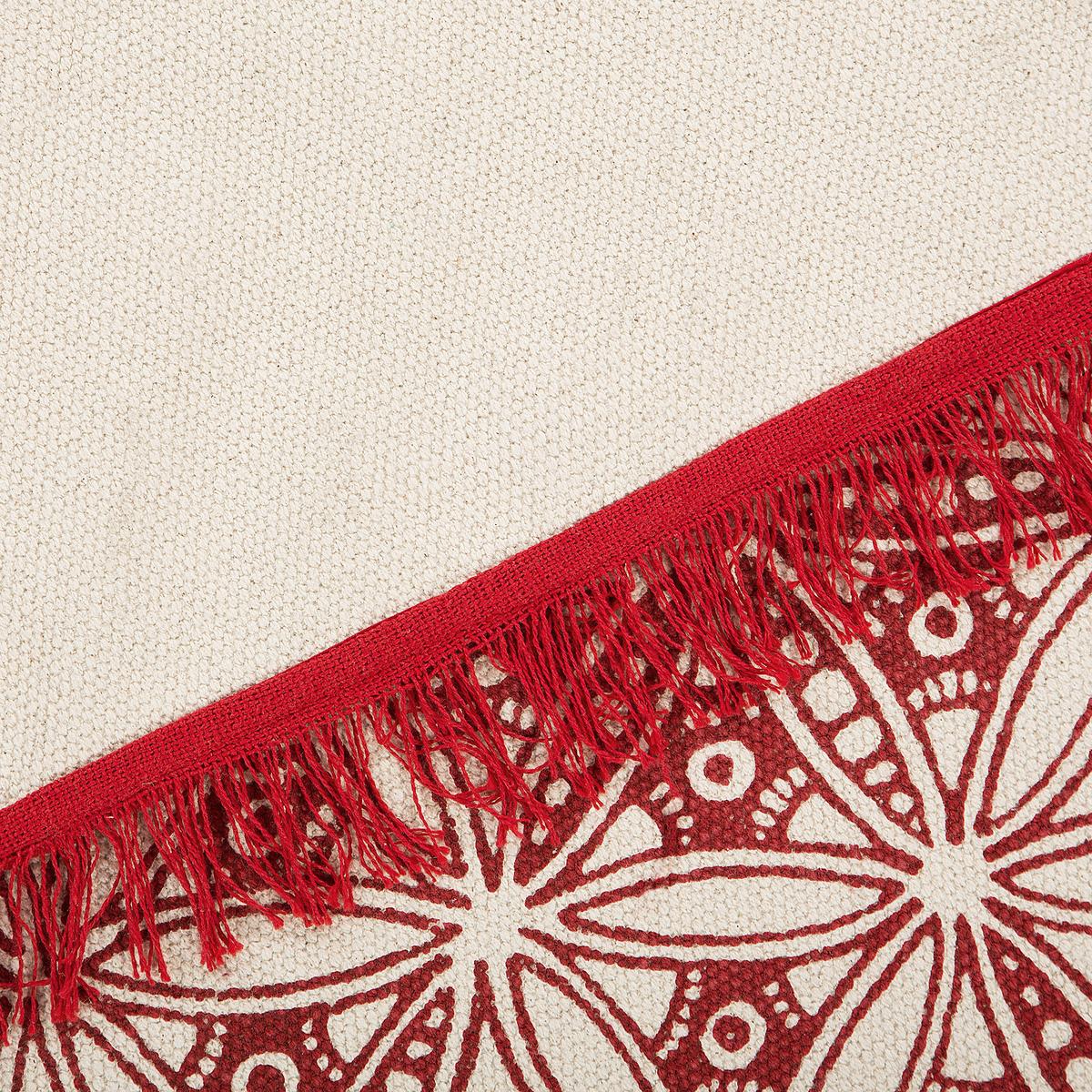 KURZFLOR-TEPPICH Mezitili 120/120 cm - Rot, Textil (120/120cm) - Beliani