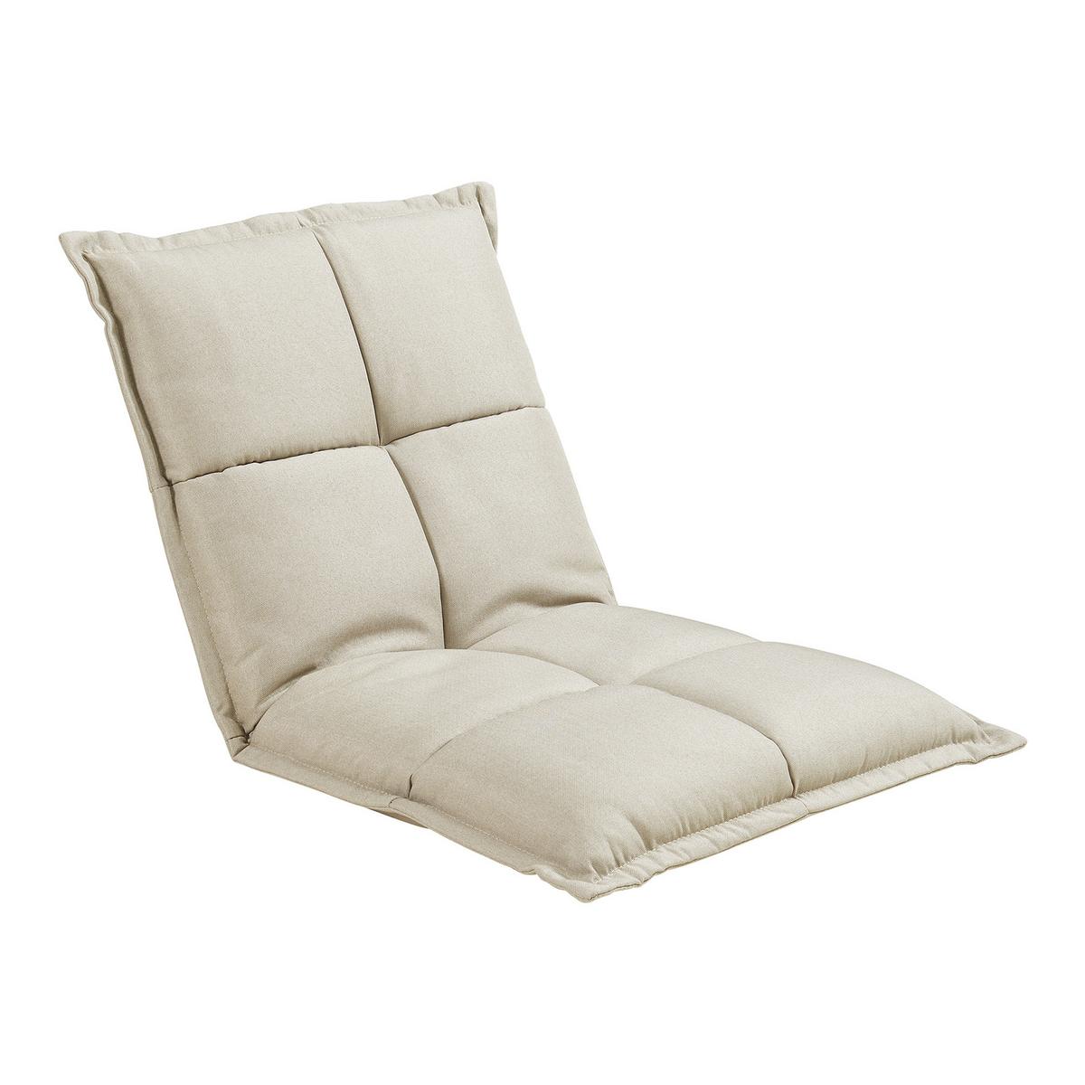 BODENSTUHL-SET 2 TLG. Deinze - Beige, Textil (110/11/55cm) - [en.casa]