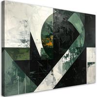 LEINWANDBILD 3D und geometrisch 30x20cm - Grün, Textil (30/20cm) - Feeby