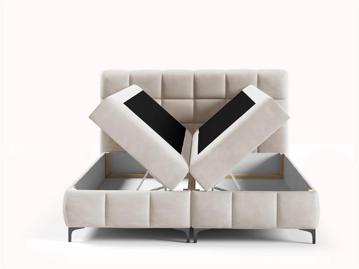 BOXBETT Sophie In Salvador - Beige, Holzwerkstoff/Textil (180/200cm) - Fun Möbel