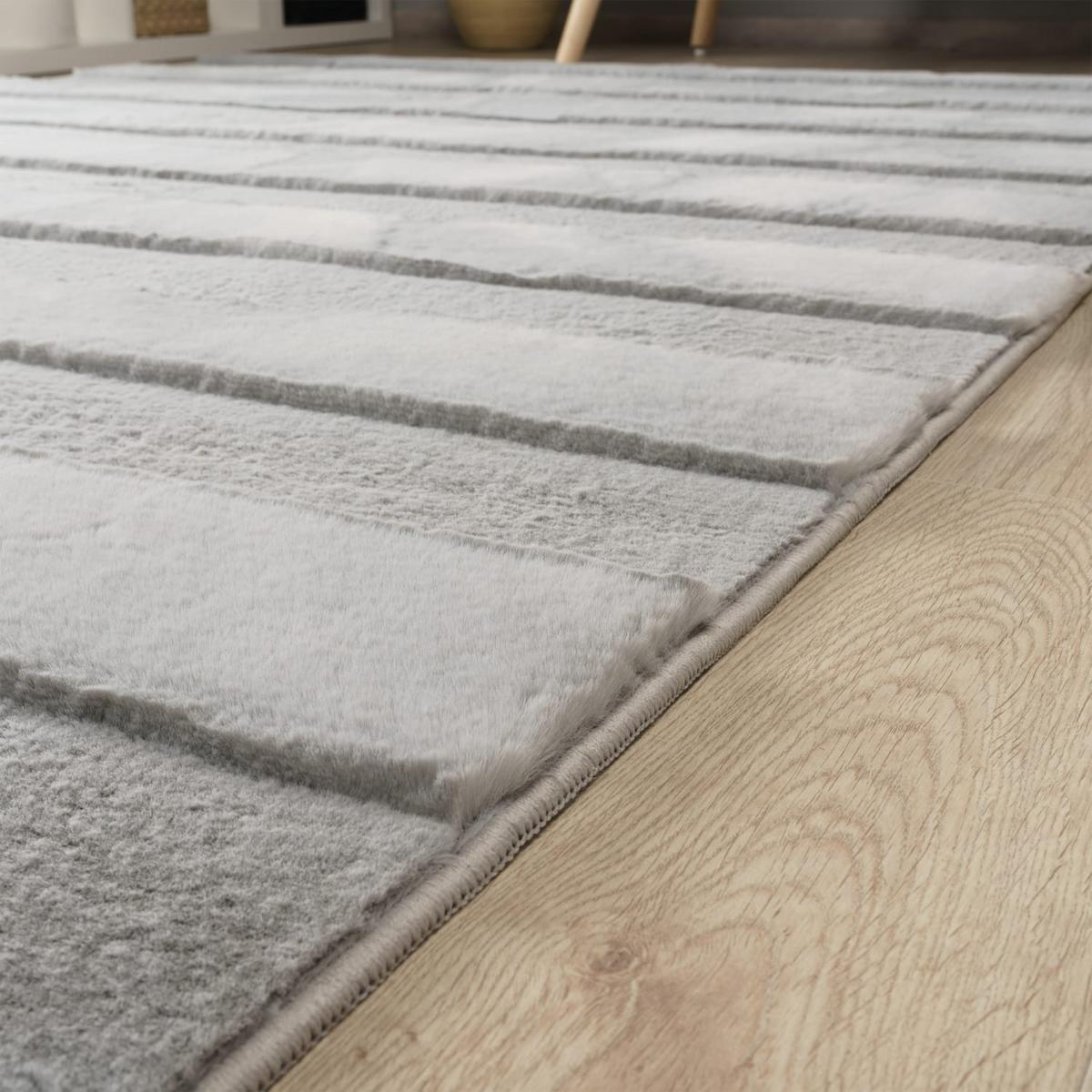 HOCHFLORTEPPICH Boho Grau 60 x 100 cm - Grau, Kunststoff (60/100cm) - TT Home