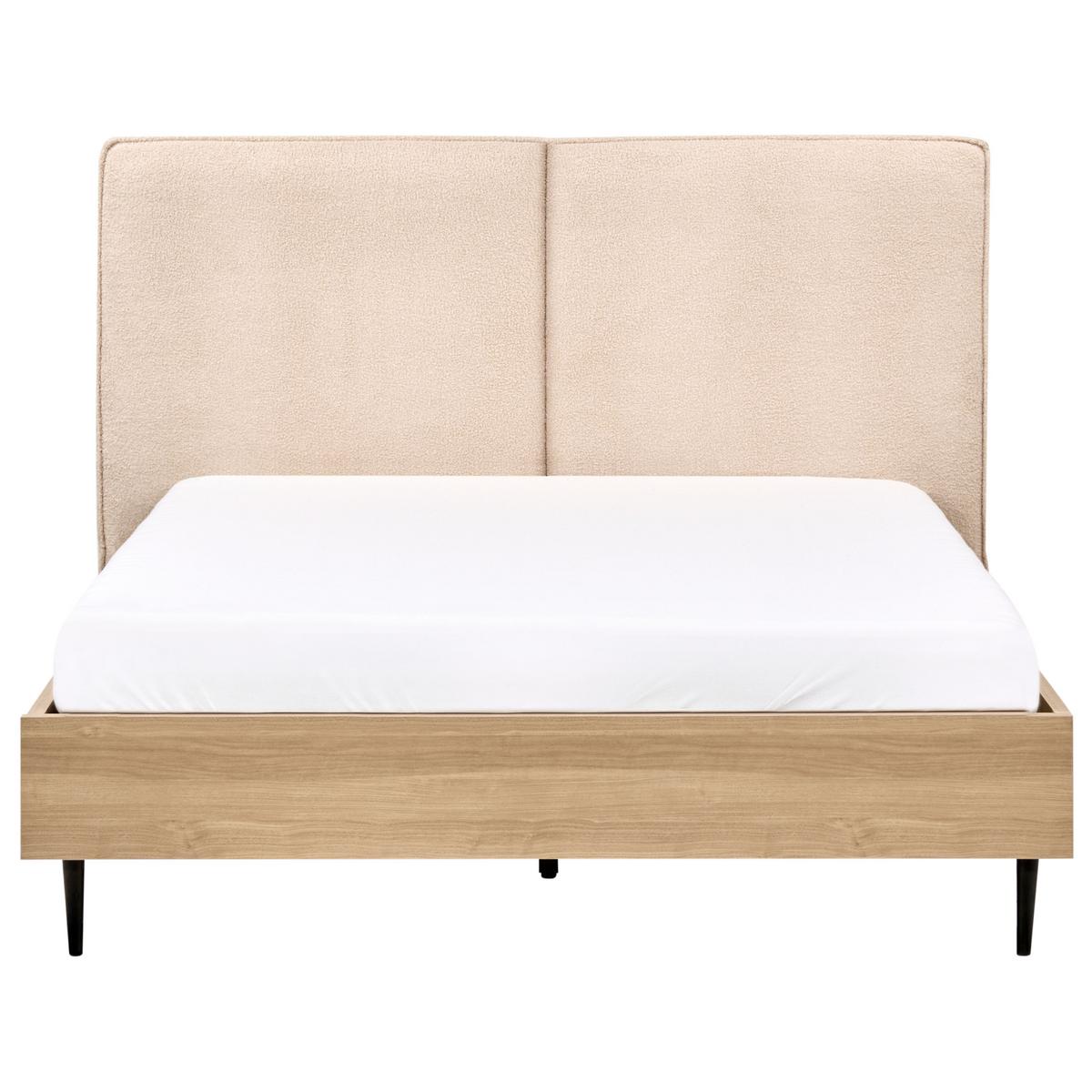 BETT mit Lattenrost 140x200 cm Beige Izernore - Beige, Textil (140/200cm) - Beliani