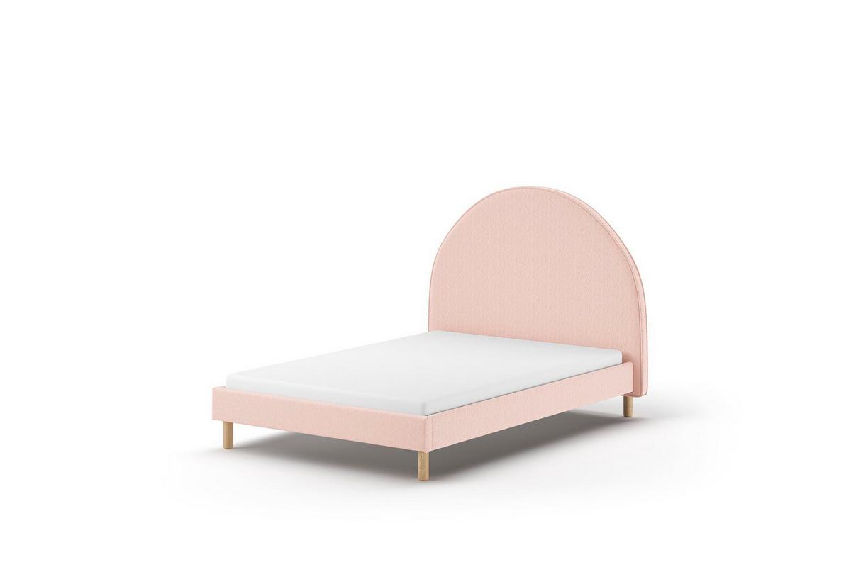 POLSTERBETT Karlotta 147x132x212 aus Holzwerkstoff in Rosa - Rosa, Holzwerkstoff (140/200cm) - 58aufmkessel