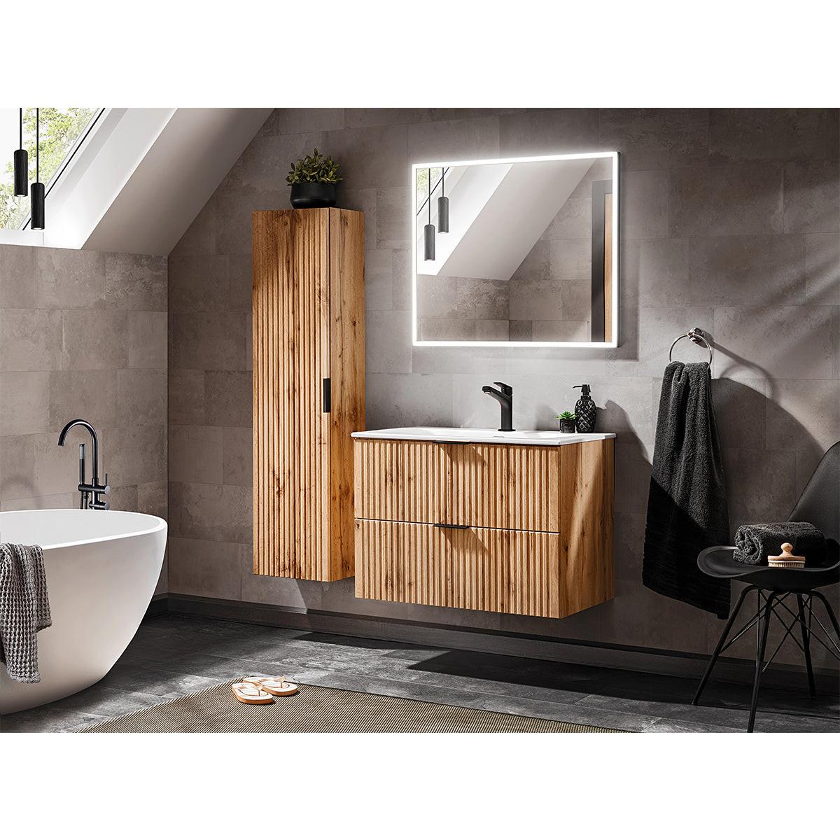 WASCHTISCHUNTERSCHRANK 80.4cm Adriel Holz - Braun, Holzwerkstoff (80.4/57/46cm) - Petits-meubles