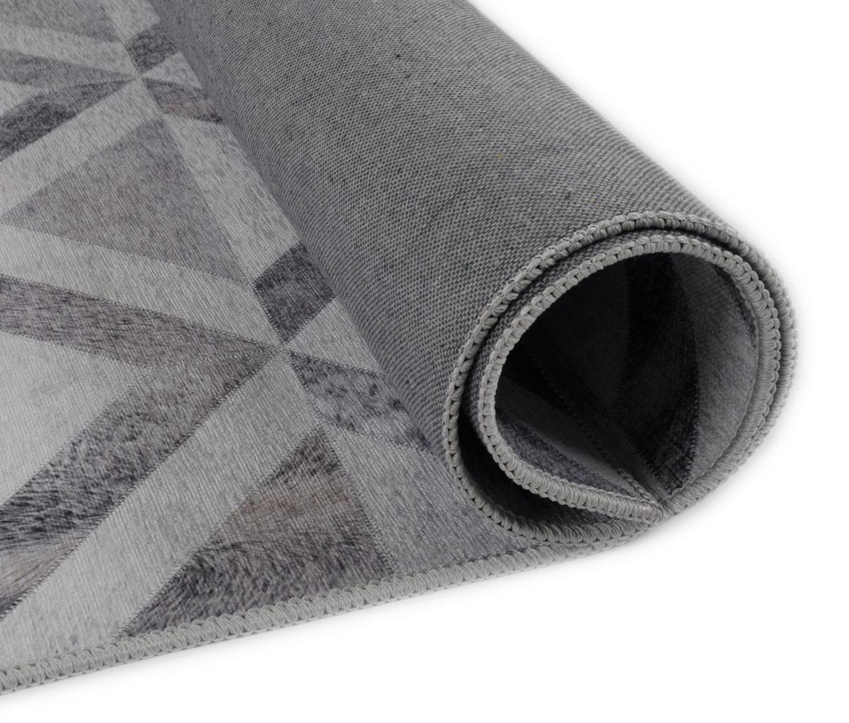KURZFLORTEPPICH Serena 70x140 cm - Grau, Textil (70/140cm) - Gino Falcone