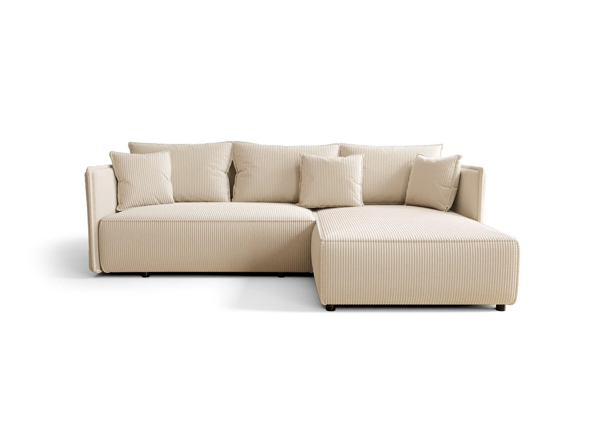 ECKSOFA Evora - Creme, Holzwerkstoff/Textil (245/185cm) - Fun Möbel