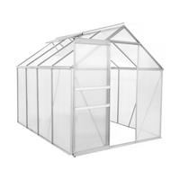 GEWÄCHSHAUS POLYCARBONAT basilic Grau - Grau, Metall (190/195/250cm) - Habitat Garten