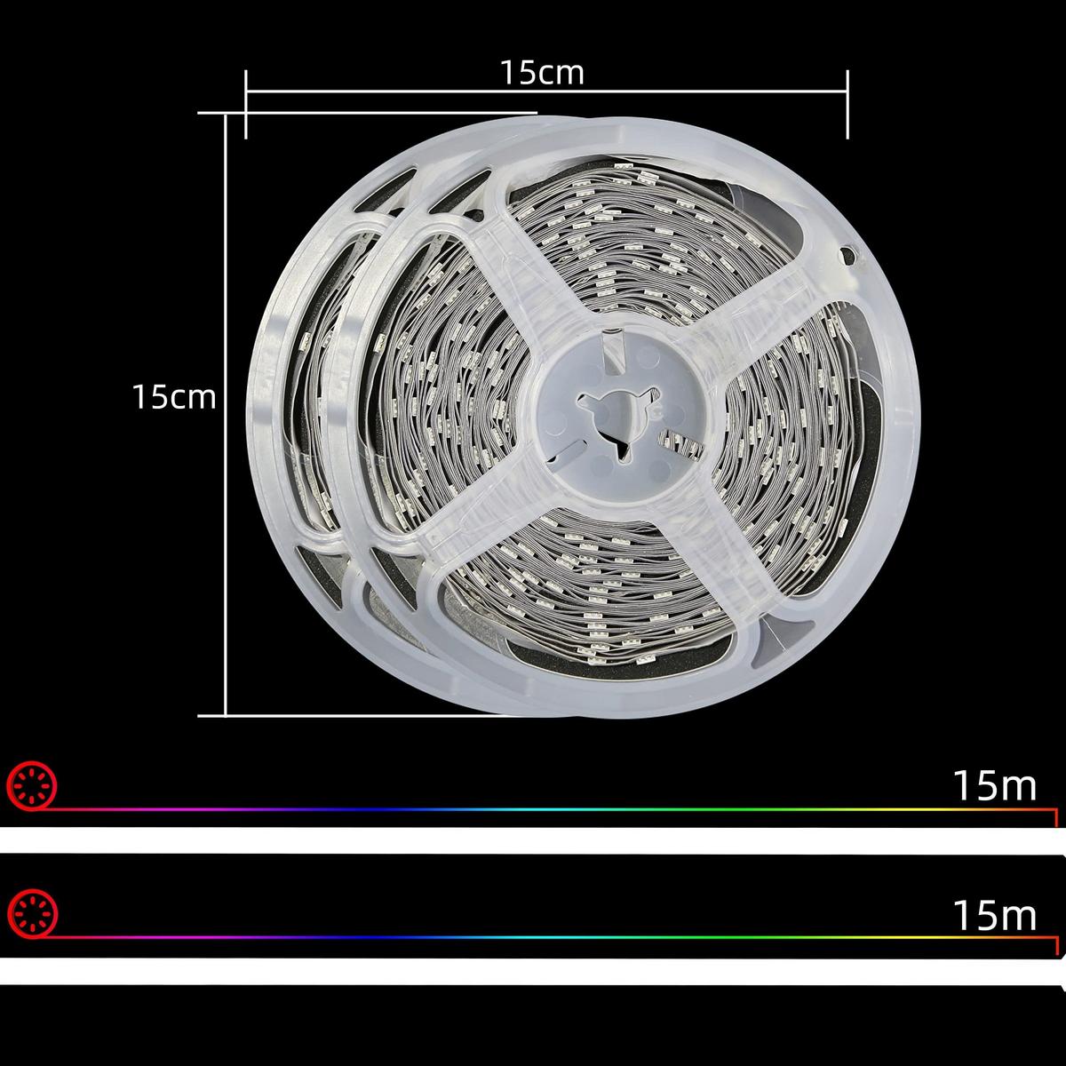 LED-STRIPE Backg II 15m - Transparent, Kunststoff (15/1/1cm) - Nettlife