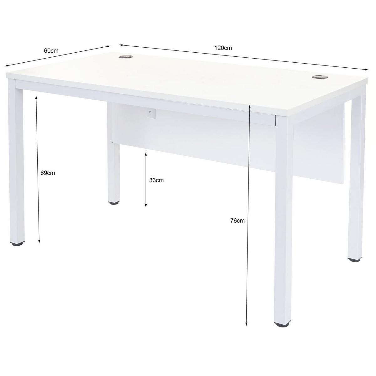 SCHREIBTISCH rechteck Schwarz - Schwarz, Holzwerkstoff (60/120/76cm) - MCW