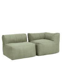 SITZSACK-SOFA Outdoor 2-tlg.: Ecksessel, Sessel - Grün, Textil (195/68/100cm) - icon