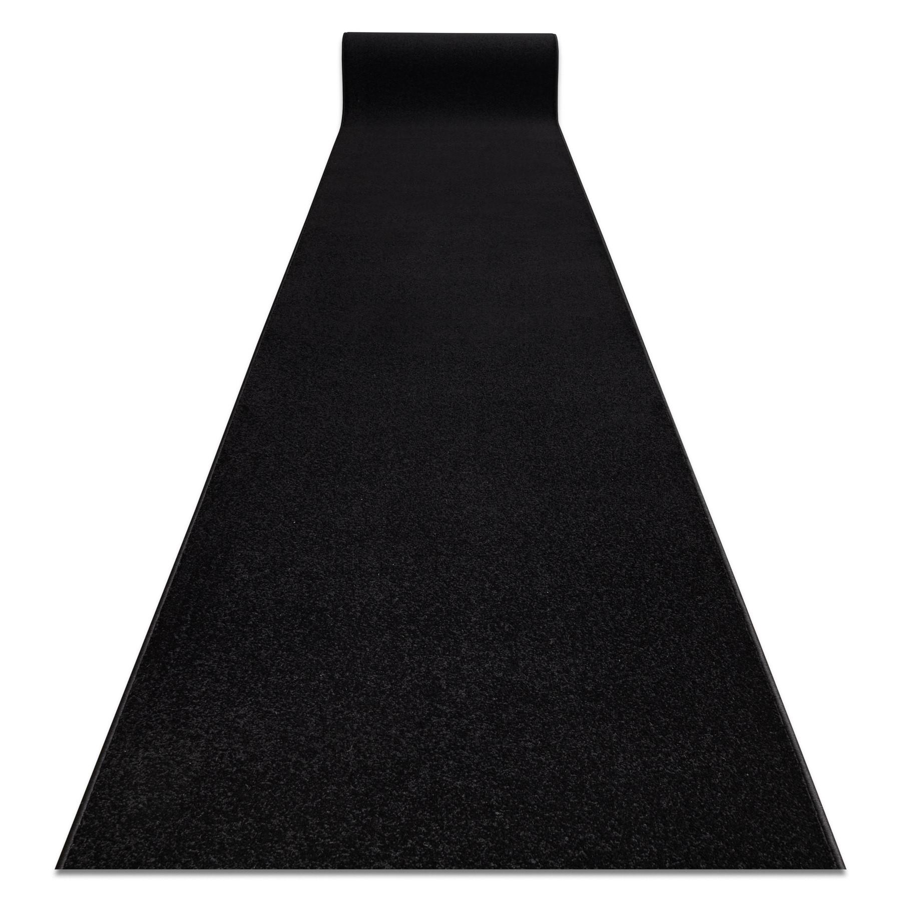 LÄUFER KARMEL Glatt, 140/290 cm - Schwarz, Textil (140/290cm) - rugsX
