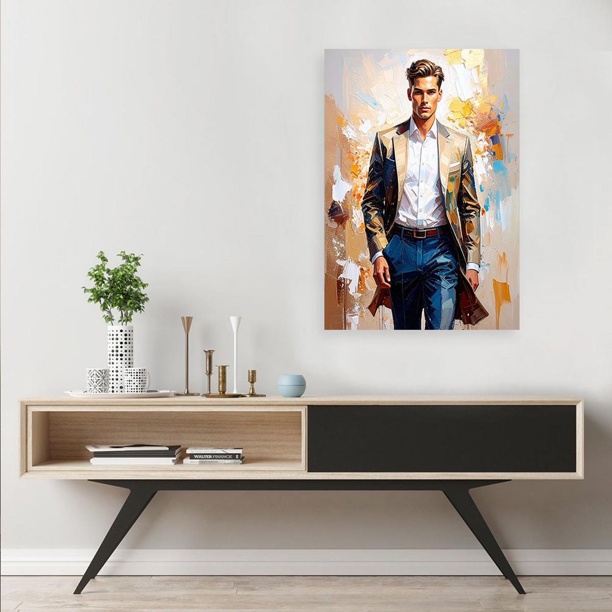 LEINWANDBILD Menschen & Charaktere 40x60cm - Beige, Textil (40/60cm) - Feeby