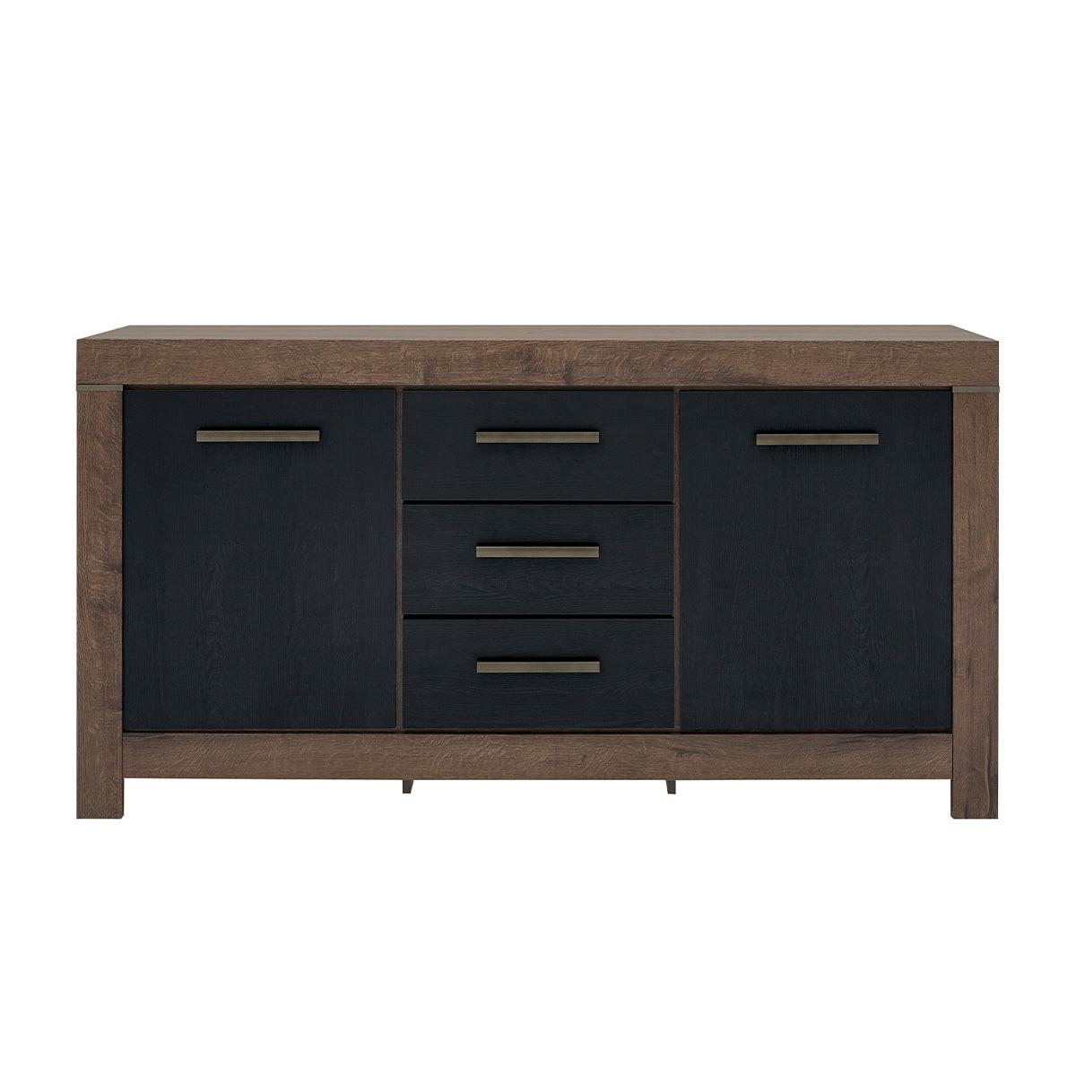 SIDEBOARD Adam Holz und Schwarz - Schwarz, Holzwerkstoff (160/85/45cm) - Petits-meubles