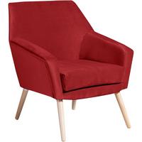 SESSEL Kachka Bezug Samtvelour Buche natur / ziegel - Buchefarben/Kirschrot, Kunststoff (71/81/67cm) - 58aufmkessel