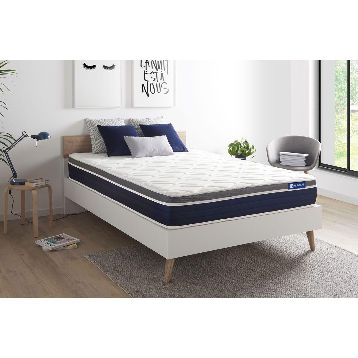 MATRATZE Actilatex confort Latex und Memory-Schaum 130 x 220 cm h2 - Weiß, Textil (130/220cm) - ACTISOM