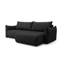 ECKSOFA Ontario Mit Schlaffunktion - Schwarz, Holzwerkstoff/Textil (260/154cm) - Fun Möbel
