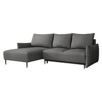 ECKSOFA Santi L - Schwarz/Grau, Holz/Textil (240/160cm) - MIRJAN24