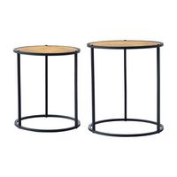 SATZTISCH Moriusaq 40/40/46 - Schwarz, Holzwerkstoff (40/40/46cm) - [en.casa]