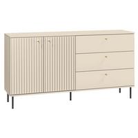 SIDEBOARD CALETTO Beige 160 cm - Beige/Goldfarben, Holzwerkstoff/Metall (160/84.8/40cm) - Selsey