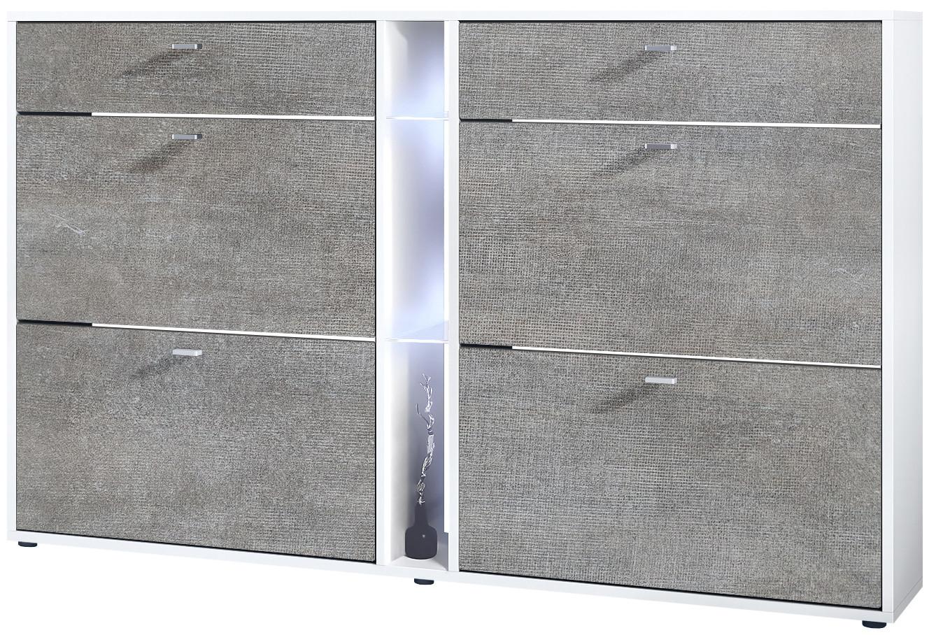 SCHUHSCHRANK Today Fronten in Braun meliert - Graubraun, Holzwerkstoff (155.5/95/28cm) - Vladon