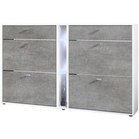 SCHUHSCHRANK Today Fronten in Braun meliert - Graubraun, Holzwerkstoff (155.5/95/28cm) - Vladon
