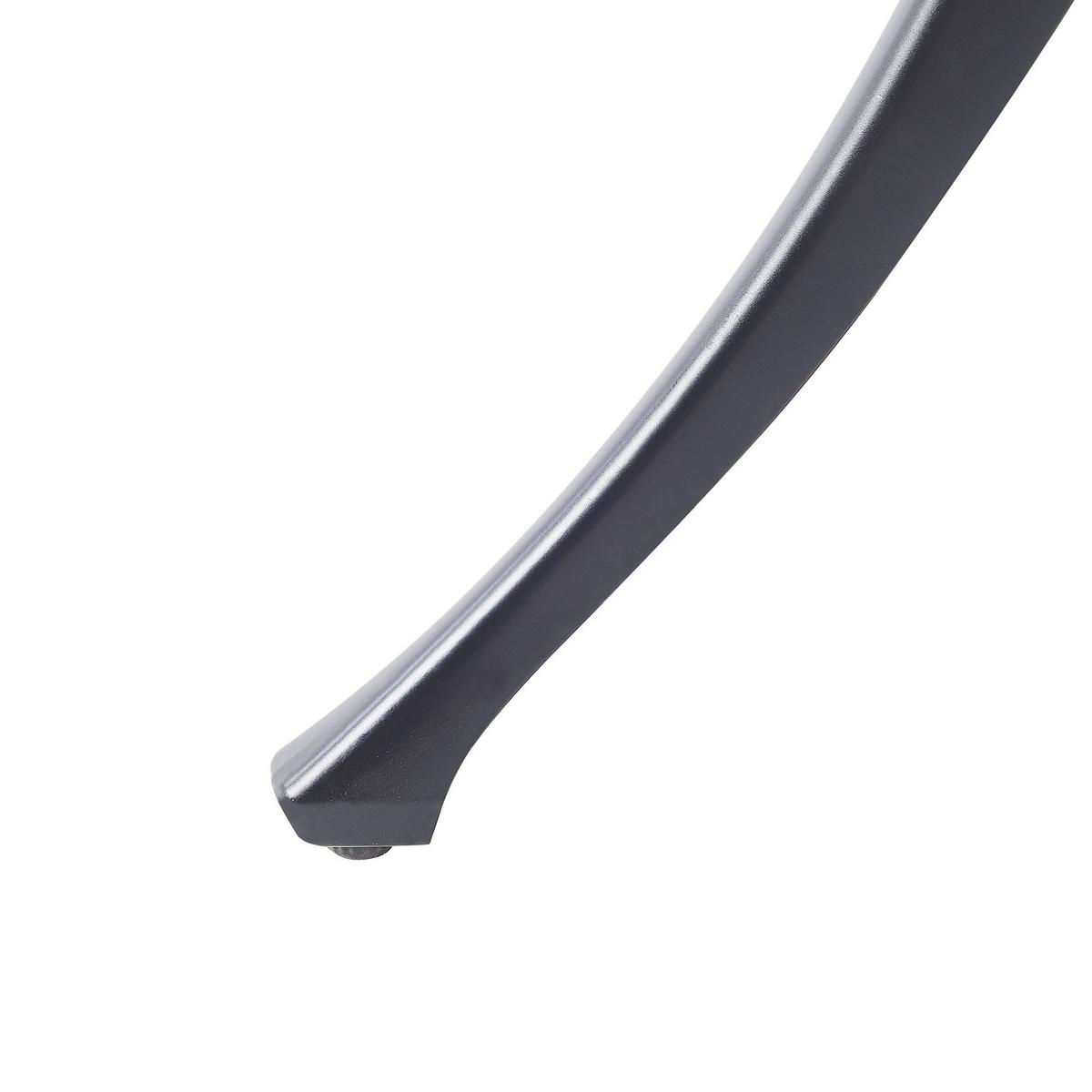 GARTENTISCH Metall Schwarz Ancona - Beige/Schwarz, Metall (90/90/72cm) - Beliani