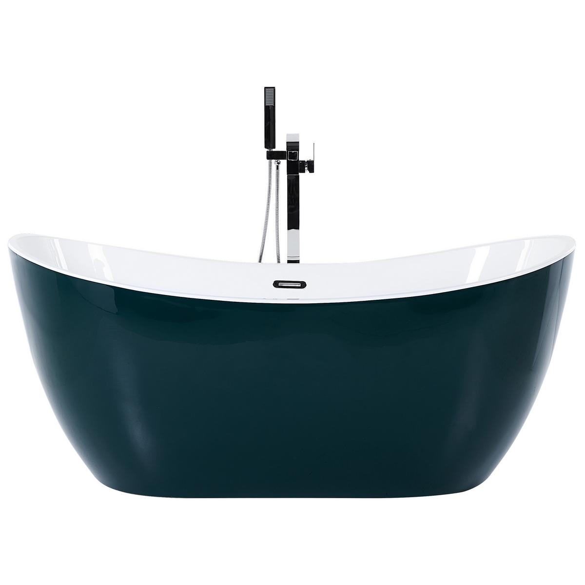 BADEWANNE FREISTEHEND 77x170x72 cm grün Antigua - Grün, Kunststoff (77/72/170cm) - Beliani