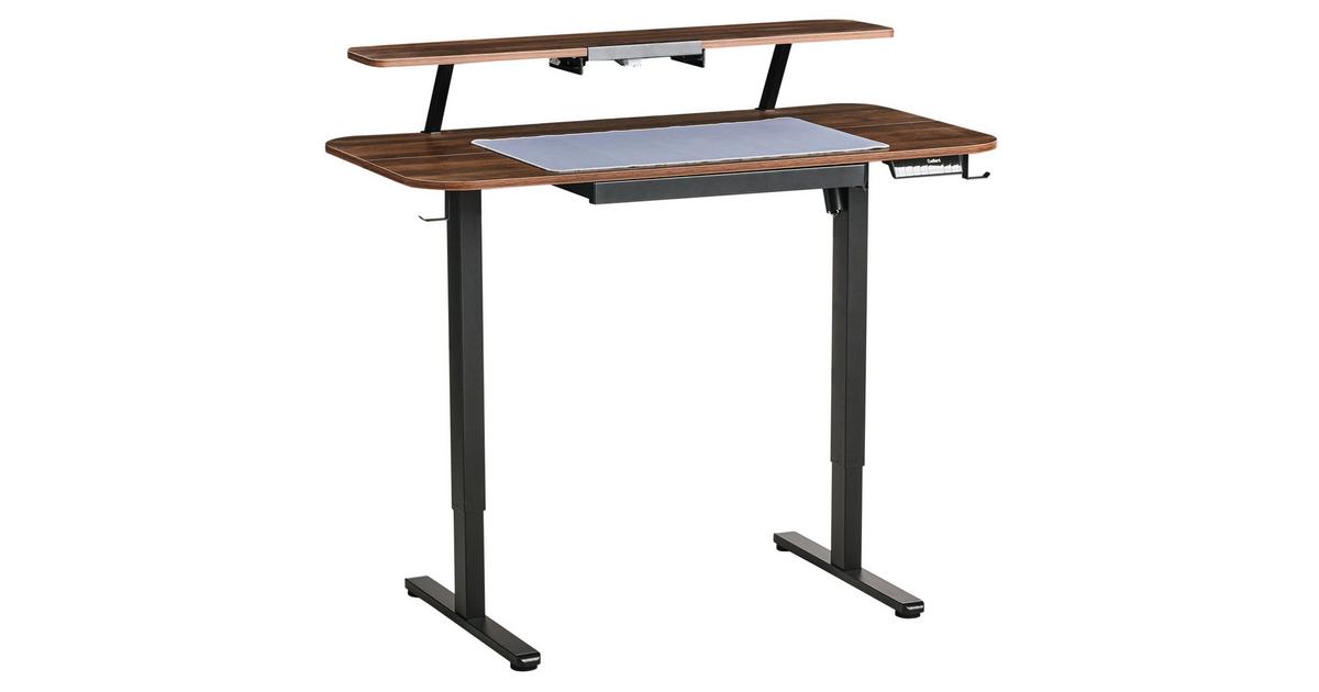 Beliani SCHREIBTISCH elektrisch höhenverstellbar 120/60 cm mit USB ...