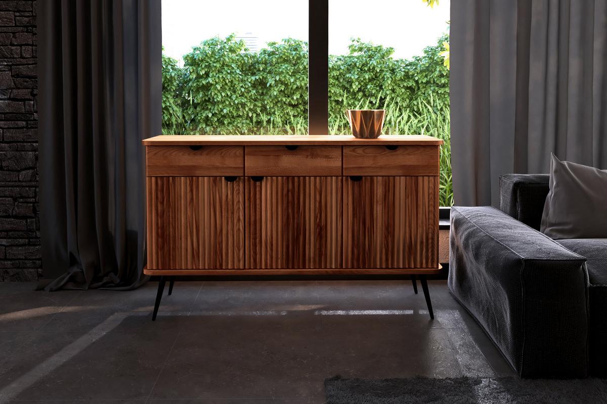 KOMMODE LINA - Kernbuche, Holz (144/87/46cm) - byoak