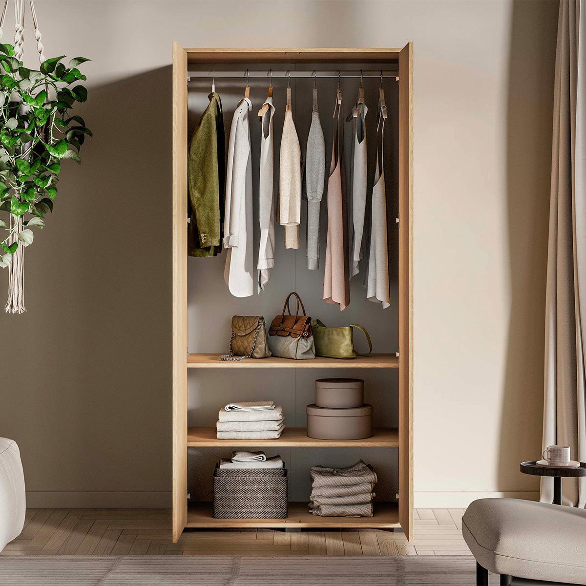SCHRANK 2 Türen Nila Holz - Braun, Holzwerkstoff (92/190/52cm) - Petits-meubles