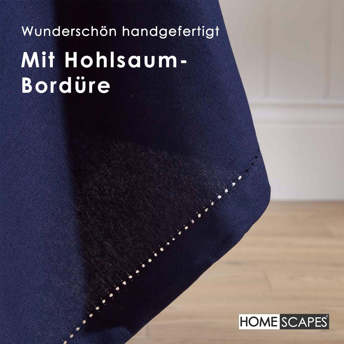 TISCHDECKE dunkelblau 137/228 cm, 100% Baumwolle - Dunkelblau, Textil (137/228cm) - Homescapes