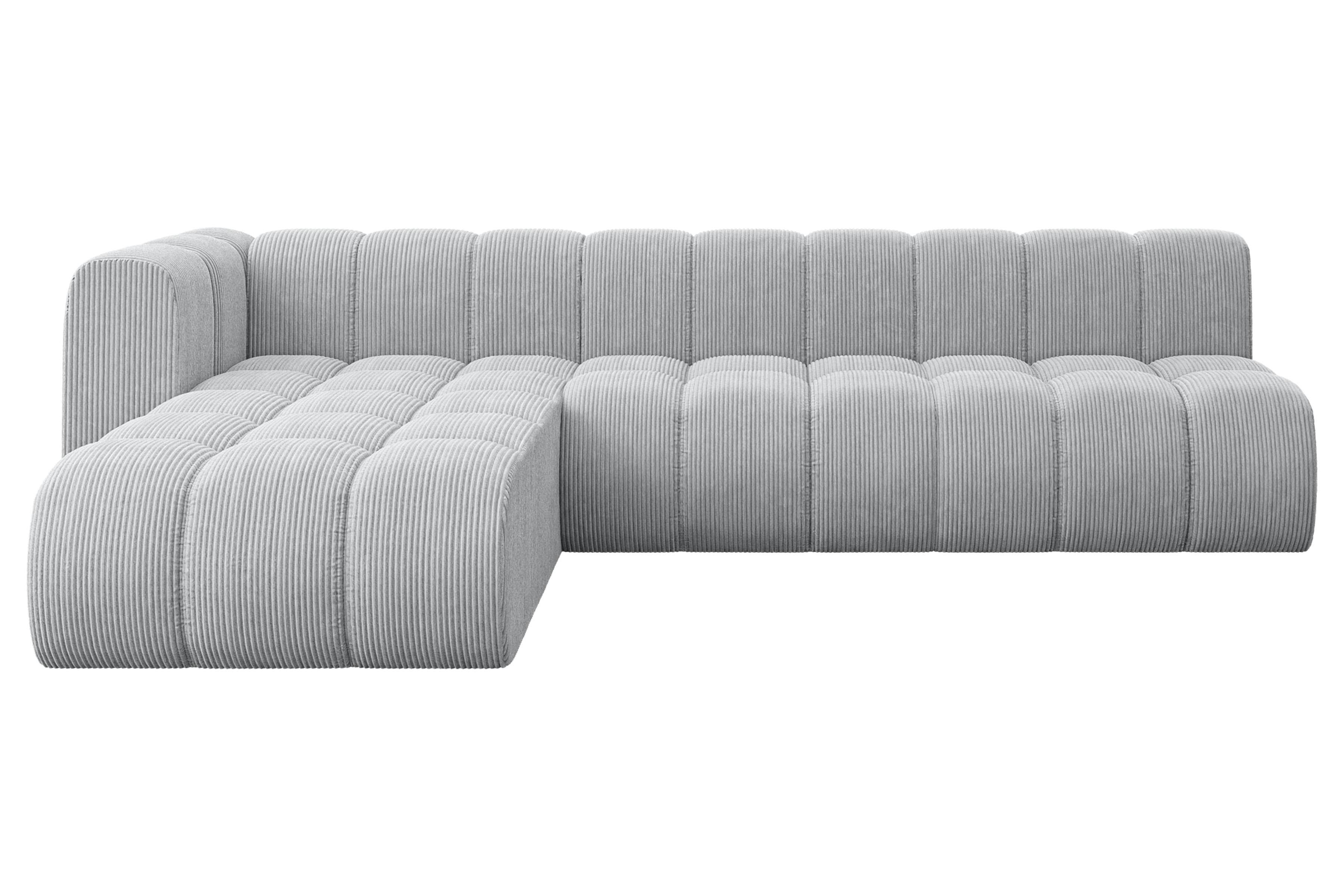 ECKSOFA modulares Sofa Darnel-L2 - 296x177x70 cm Grau - Grau, Holzwerkstoff/Textil (296/177cm) - ALTDECOR