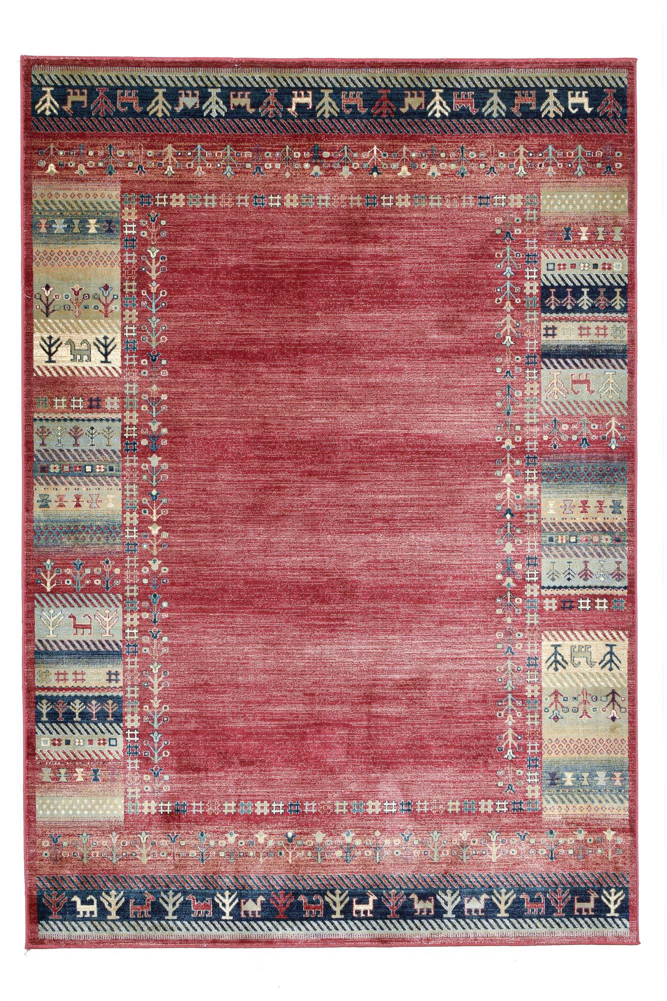FLACHWEBETEPPICH Cherina 80x150 cm - Rot, Textil (80/150cm) - Gino Falcone