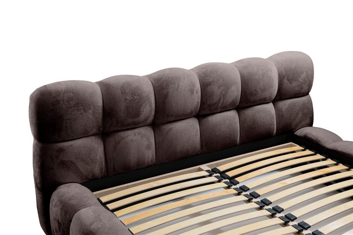 POLSTERBETT Aurelia Komplettset - Anthrazit, Holzwerkstoff/Textil (180/200cm) - Fun Möbel
