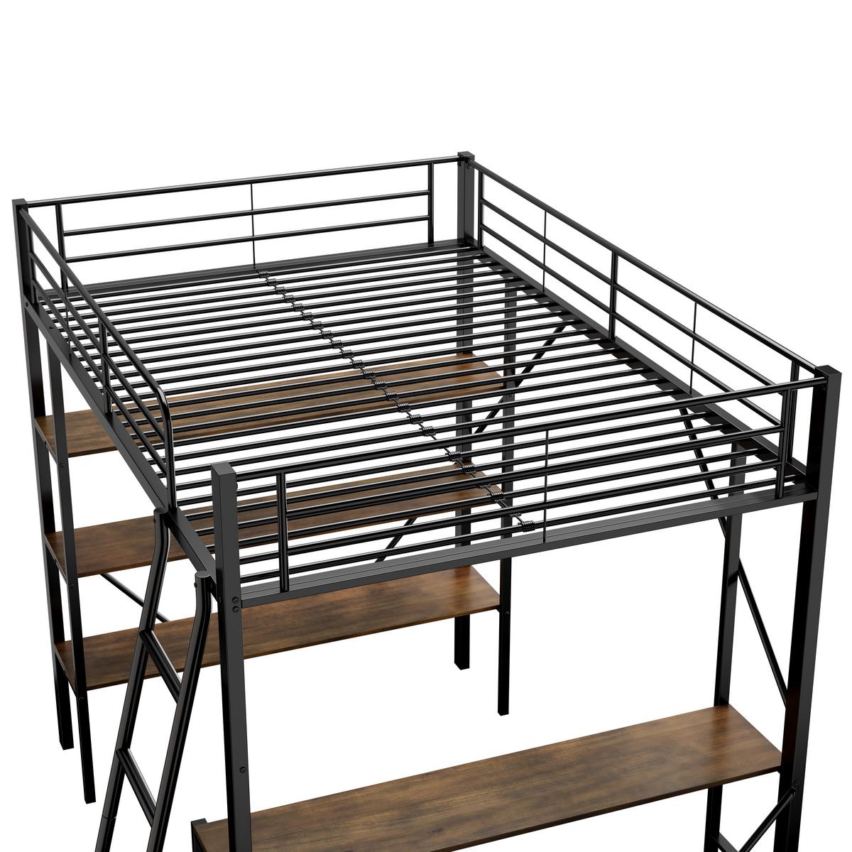 HOCHBETT Sschwarz 204,5/149/180,5 cm - Schwarz, Holzwerkstoff/Metall - Urban Meuble