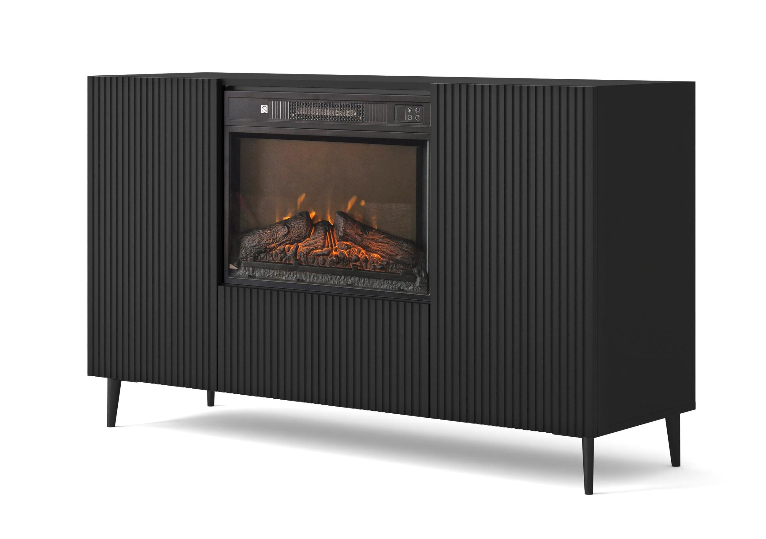 KOMMODE Schwarz 139,5/85,5/40 - Schwarz, Holzwerkstoff (140/85/40cm) - RAUMHIRSCH FURNITURE