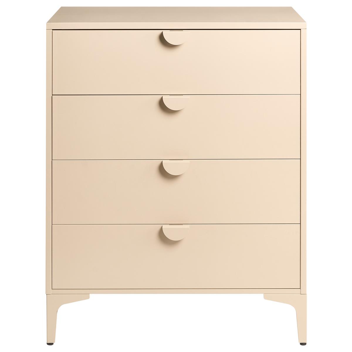 KOMMODE mit 4 Schubladen Metall Beige Ardura - Beige, Metall (78/99/40cm) - Beliani