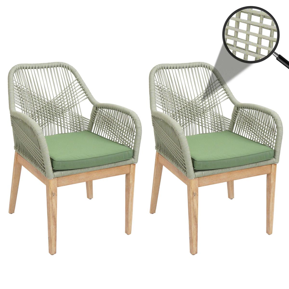 GARTENSTUHL H56B Grün, Grün - Grün, Holz (58/85/59cm) - MCW
