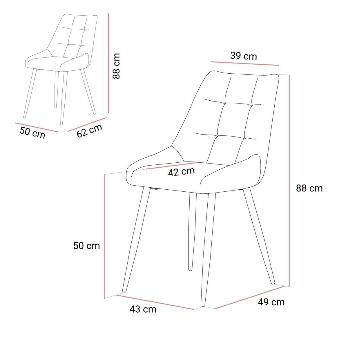POLSTERSTUHL ESME beige - Beige, Textil (50/88/62cm) - Lookway