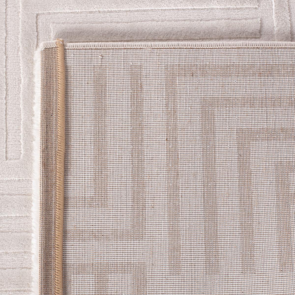 TEPPICH Kurzflor ILLER in Creme, mit 3D-Design, aus Jute, Florhöhe 12 mm, 120 x 170 cm - Beige, Textil (170/120cm) - KADIMA DESIGN