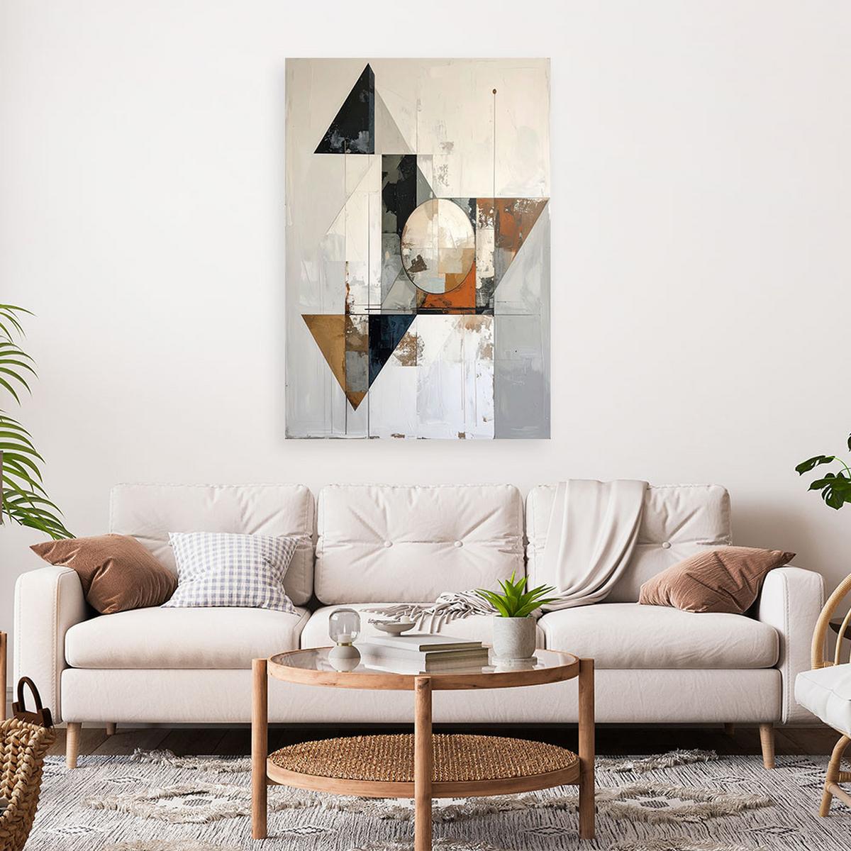 LEINWANDBILD Abstraktion 60x90cm - Beige, Textil (60/90cm) - Feeby