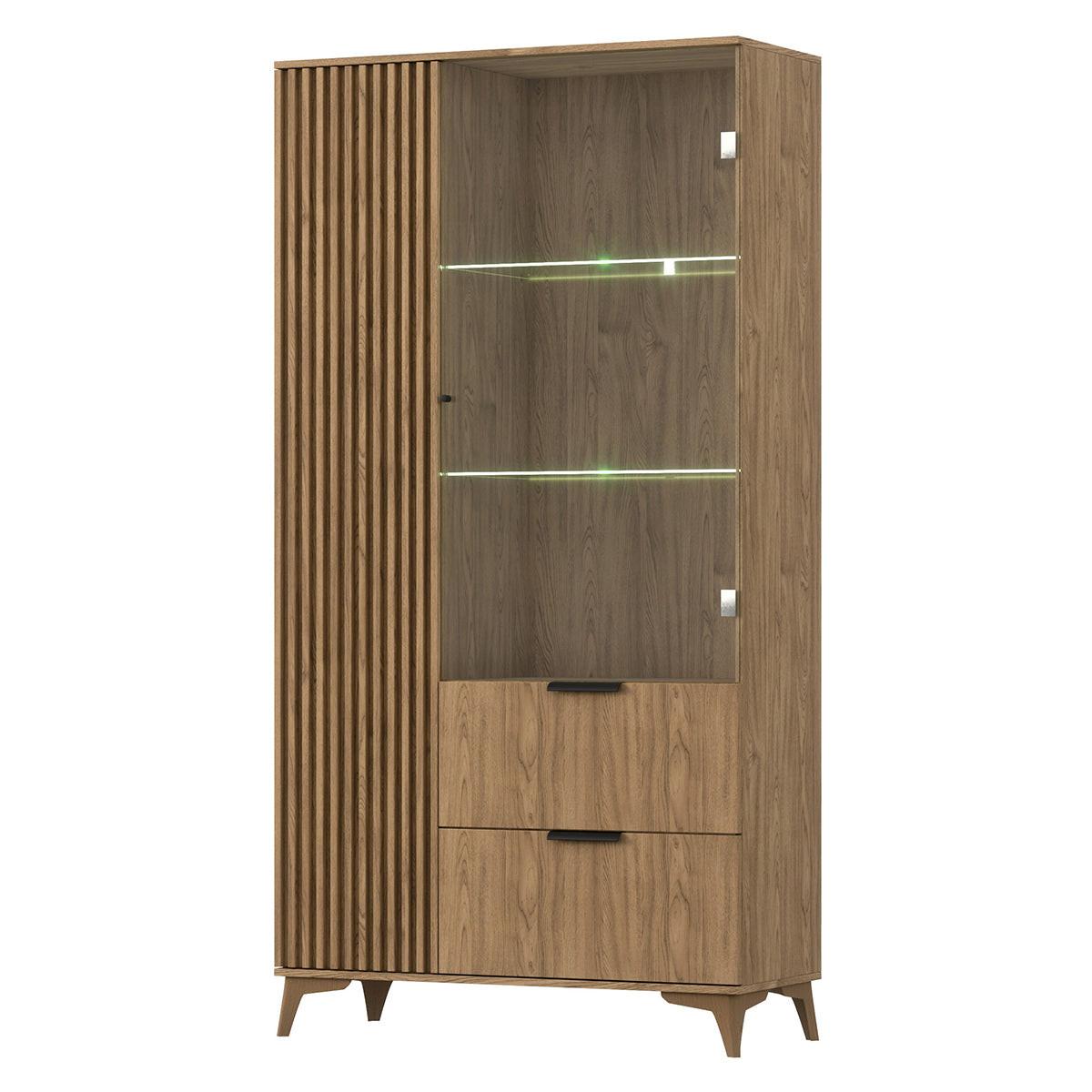 GESCHIRRSCHRANK Esteban Holz - Braun, Holzwerkstoff (100/192/60cm) - Petits-meubles