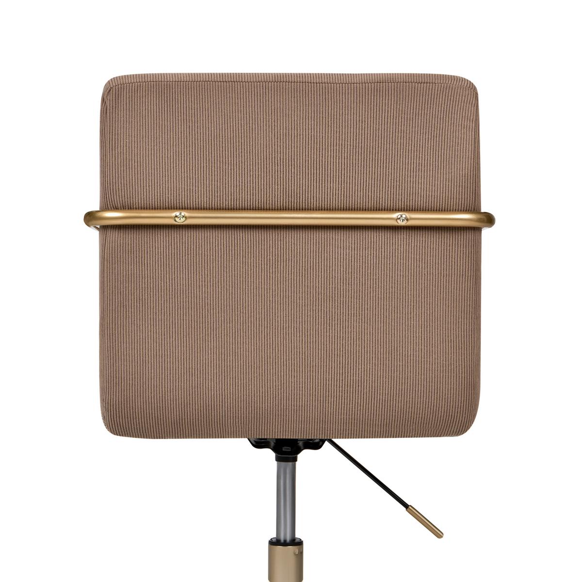 BÜROSTUHL Cord Hellbraun Trinity - Hellbraun, Textil (60/87/60cm) - Beliani